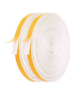 Cinta de Espuma Aislante Futuwi 2 Rollos 26 Pies 1/4" Ancho