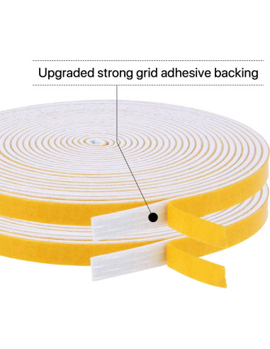 Cinta de Espuma Aislante Futuwi 2 Rollos 26 Pies 1/4" Ancho