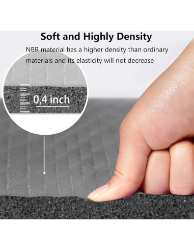 Esterilla de Yoga LFS 185.4x80 cm Antideslizante 10mm Gris