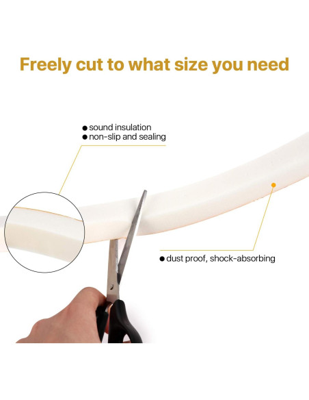 Cinta de Espuma Aislante Futuwi 2 Rollos 26 Pies 1/4" Ancho