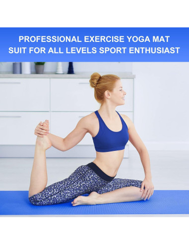 Alfombrilla de Yoga Antideslizante Funtery 173x61 cm 3 mm