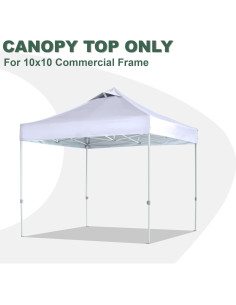 Carpa Plegable 10x10 JANCANOPY Techo Blanco Resistente al Agua 2