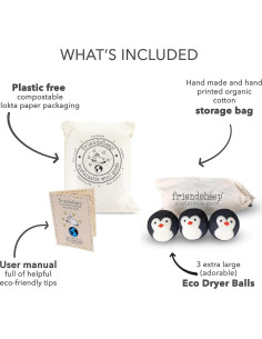 Bolas de Secado de Lana Friendsheep 3 Paquete Ecológicas 2