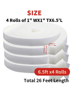 Aislante de Espuma Aiglille 1" x 1" x 26 Pies para Ventanas 2