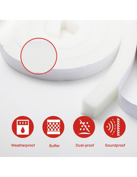 Aislante de Espuma Aiglille 1" x 1" x 26 Pies para Ventanas Aislante de Espuma Aiglille 1" x 1" x 26 Pies para Ventanas