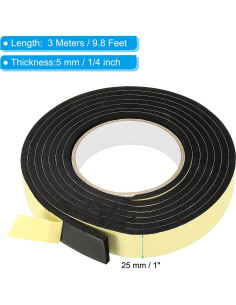 Cinta de Espuma Aislante PATIKIL 3m x 25mm x 5mm Negra 2