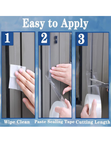 Cinta de Sellado para Ventanas WEZKYLCG 5.08 cm x 10.06 m