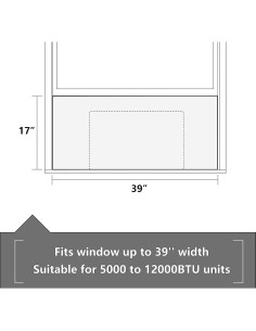 Panel Aislante de Espuma BJADE'S para Aire Acondicionado Ventana 2