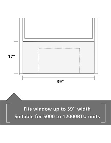 Panel Aislante de Espuma BJADE'S para Aire Acondicionado Ventana