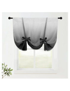 Cortina Opaca Ajustable COSVIYA Ombre Gris a Negro 86x122 cm
