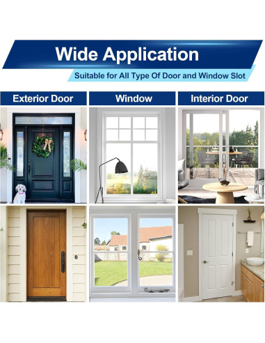 Tira de Aislamiento para Puerta TIKTENT 26 pies Blanco