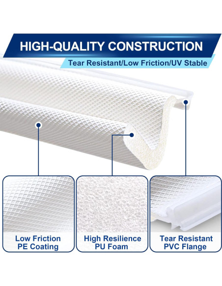 Tira de Aislamiento para Puerta TIKTENT 26 pies Blanco