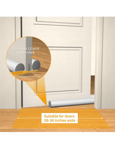 Sellador de Corrientes de Aire para Puertas Shouken 91.44 cm Gris