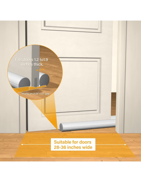 Sellador de Corrientes de Aire para Puertas Shouken 91.44 cm Gris