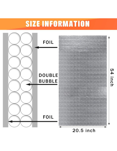 Kit Aislamiento Térmico para Puertas de Garaje Gerrii 16 Pcs 52x137 cm