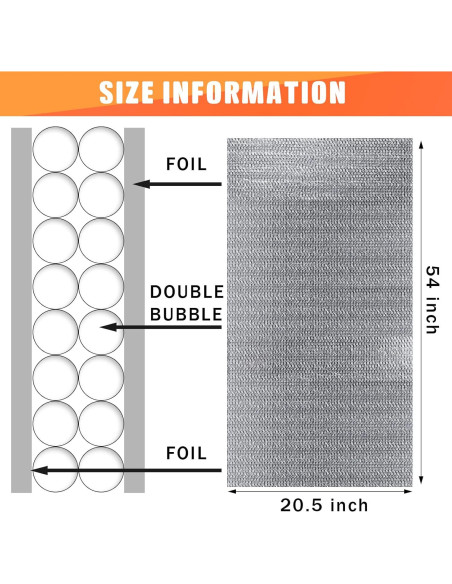 Kit Aislamiento Térmico para Puertas de Garaje Gerrii 16 Pcs 52x137 cm