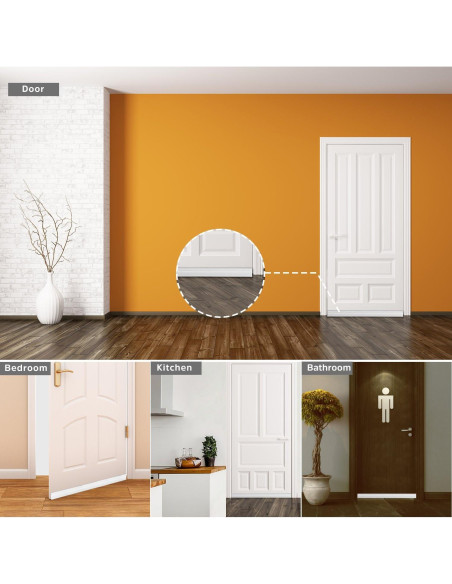 Sellador de Draft BAINING para Puertas 7.62 cm x 99.06 cm Negro Sellador de Draft BAINING para Puertas 7.62 cm x 99.06 cm Negro