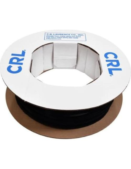 Burlete para Puerta de Vitrina CRL W125C 30.48 m Negro Burlete para Puerta de Vitrina CRL W125C 30.48 m Negro