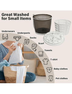 Mini Lavadora y Secadora Manual VPABES 2 en 1 1.99 kg 2