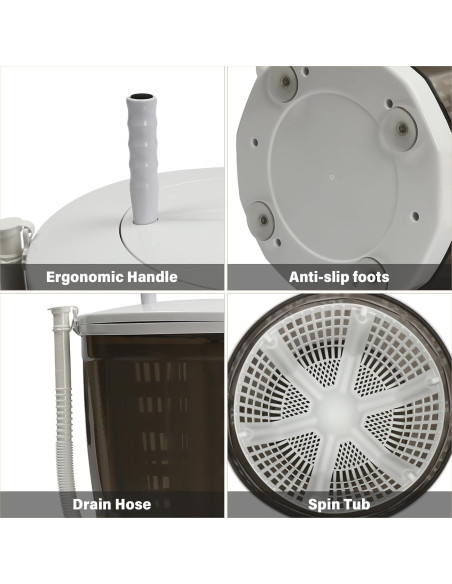 Mini Lavadora y Secadora Manual VPABES 2 en 1 1.99 kg