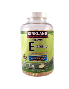 Vitamina E 400 IU Kirkland 500 Softgels Antioxidante
