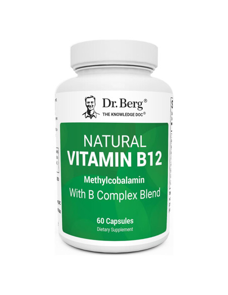 Vitamina B12 Natural Dr. Berg 1000 mcg - Complejo B 60 Cápsulas