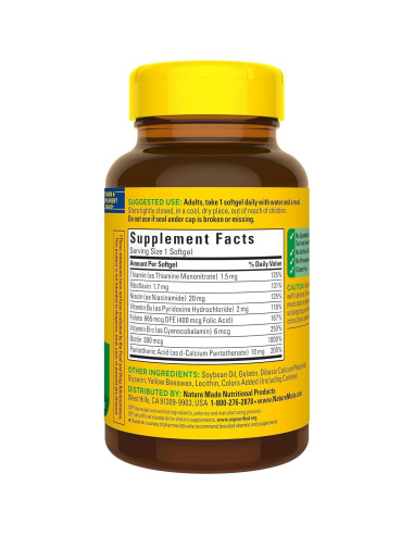 Nature Made Super B Complejo Energético 60 Gelatinas Blandas
