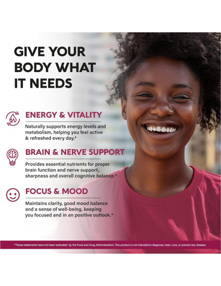 Complejo de Vitamina B Nutra Harmony 60 Cápsulas Veganas