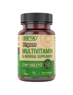 Multivitamina Vegana Deva con Hierro y Antioxidantes 90 Tabletas