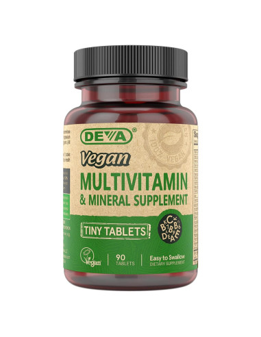 Multivitamina Vegana Deva con Hierro y Antioxidantes 90 Tabletas