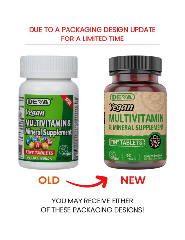 Multivitamina Vegana Deva con Hierro y Antioxidantes 90 Tabletas