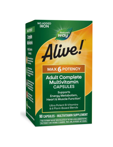 Nature's Way Alive! Max6 Multivitamina Completa 90 Cápsulas