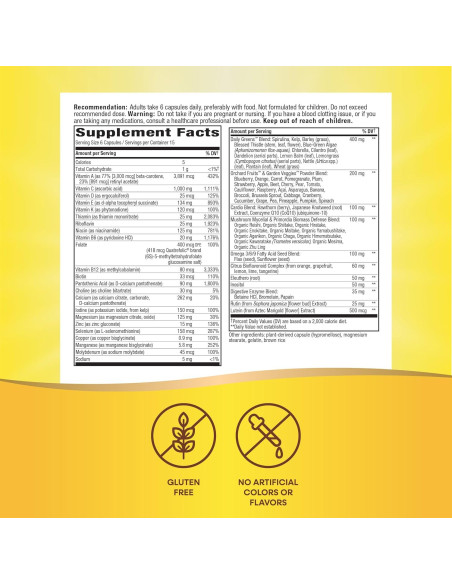 Nature's Way Alive! Max6 Multivitamina Completa 90 Cápsulas Nature's Way Alive! Max6 Multivitamina Completa 90 Cápsulas