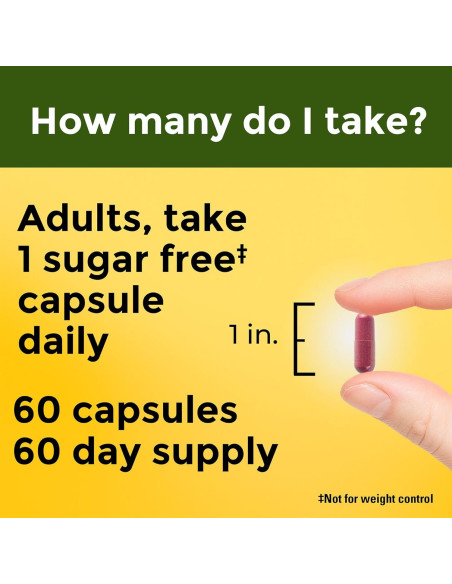 Suplemento de Arándano Nature Made 500mg con Vitamina C - 60 Cápsulas