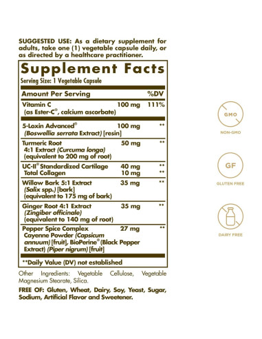 Solgar No. 7 - 105 Cápsulas Vegetales para Articulaciones