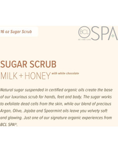 Exfoliante de Azúcar Be Care Love Spa 453.6 g Leche y Miel 2