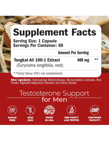 Tongkat Ali Vimerson Health 100:1 - Suplemento Testosterona 2 meses