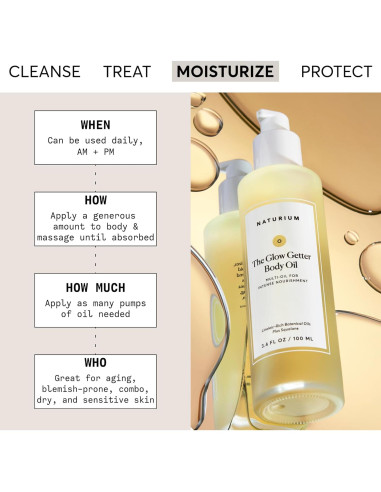 Aceite Corporal Naturium Glow Getter 96 ml Hidratante Vegano