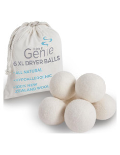 Bolas de Secado de Lana HOME GENIE XL 6 Pzas Antiestáticas