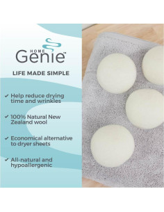 Bolas de Secado de Lana HOME GENIE XL 6 Pzas Antiestáticas 2