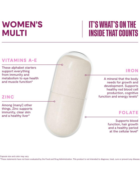 Suplemento Multivitamínico para Mujeres Habit 60 Cápsulas - 23 Vitaminas y Minerales