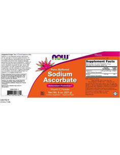 Polvo de Ascorbato de Sodio Now Foods 2 x 227 g Vitamina C 2