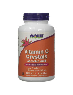 Cristales de Vitamina C Now Foods 0.45 kg Ácido Ascórbico