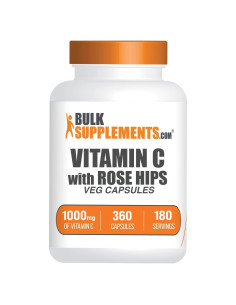 Vitamina C 1000mg con Rosa Mosqueta BulkSupplements 360 Cápsulas