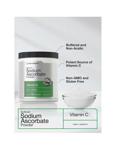 Polvo de Ascorbato de Sodio Bufferizado Horbaach 453.6 g