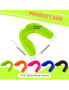 Protectores Bucales Deportivos Leumoi 120 Piezas Silicona 2