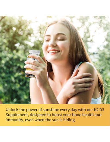 Suplemento Vitamina D3 K2 GPGP 5000 UI 200 mcg 120 Cápsulas