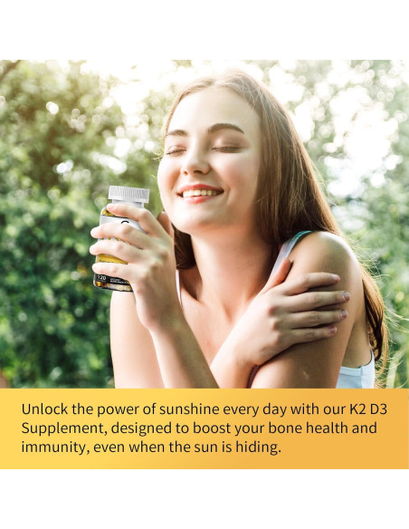 Suplemento Vitamina D3 K2 GPGP 5000 UI 200 mcg 120 Cápsulas