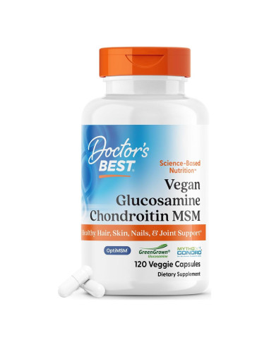 Glucosamina Condroitina MSM Vegana Doctor's Best 120 Cápsulas