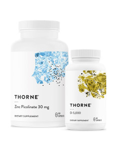 Suplemento Thorne Zinc Picolinato y Vitamina D3 60 Porciones
